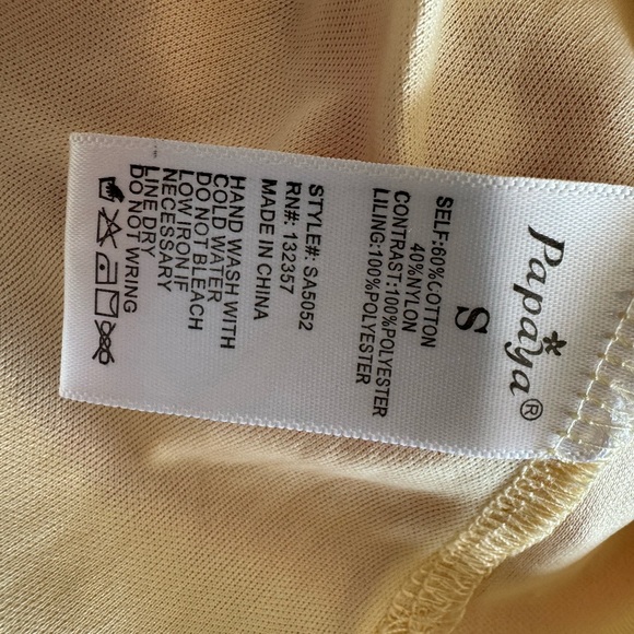 Papaya cream n peach sleeveless dress small - Picture 2 of 6